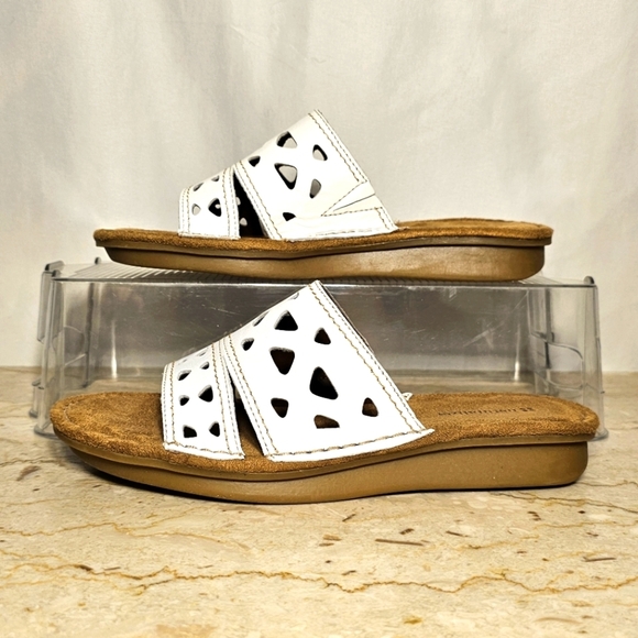 NWT Naturalizer Devon Womens White Leather Cutout Open Toe Sandals Size 8M - Picture 4 of 5